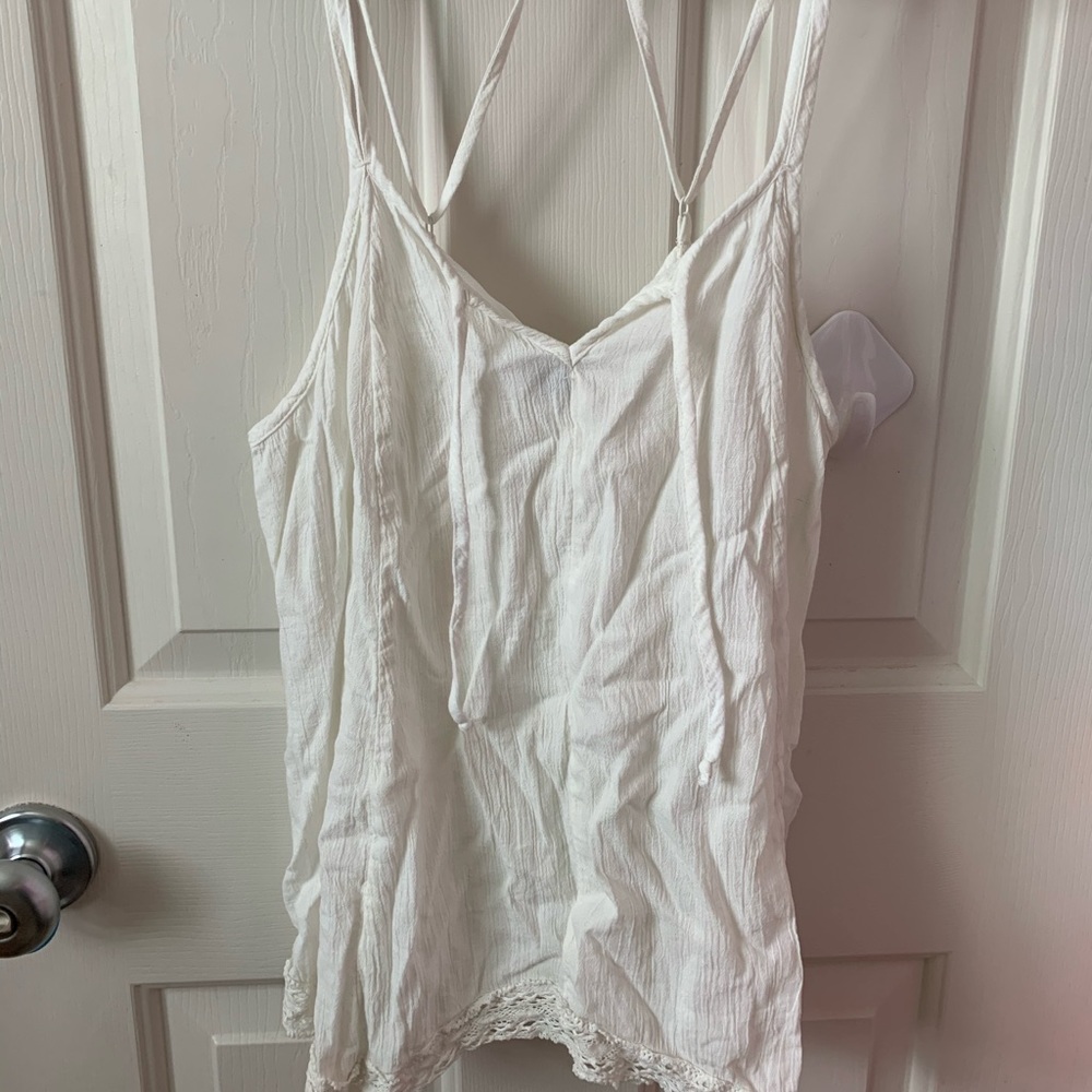 Aerie strappy lace tank top